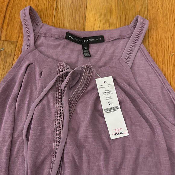 White House Black Market Purple Tank Top (NWT) - Picture 2 of 2